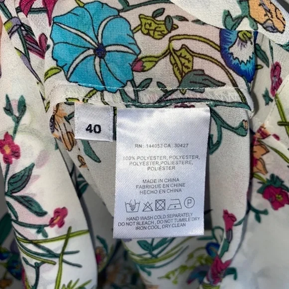 Essentiel antwerp Size 40 ladies floral semi sheer top